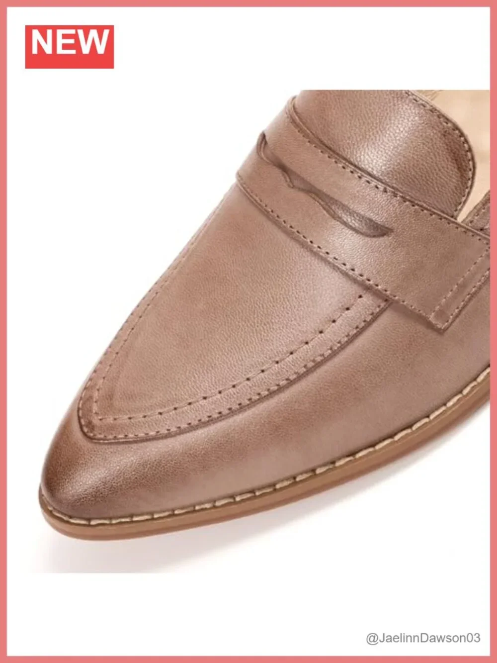 Women's Sheepskin Leather Pointed Toe Penny Loafers Slip On Office Flats
